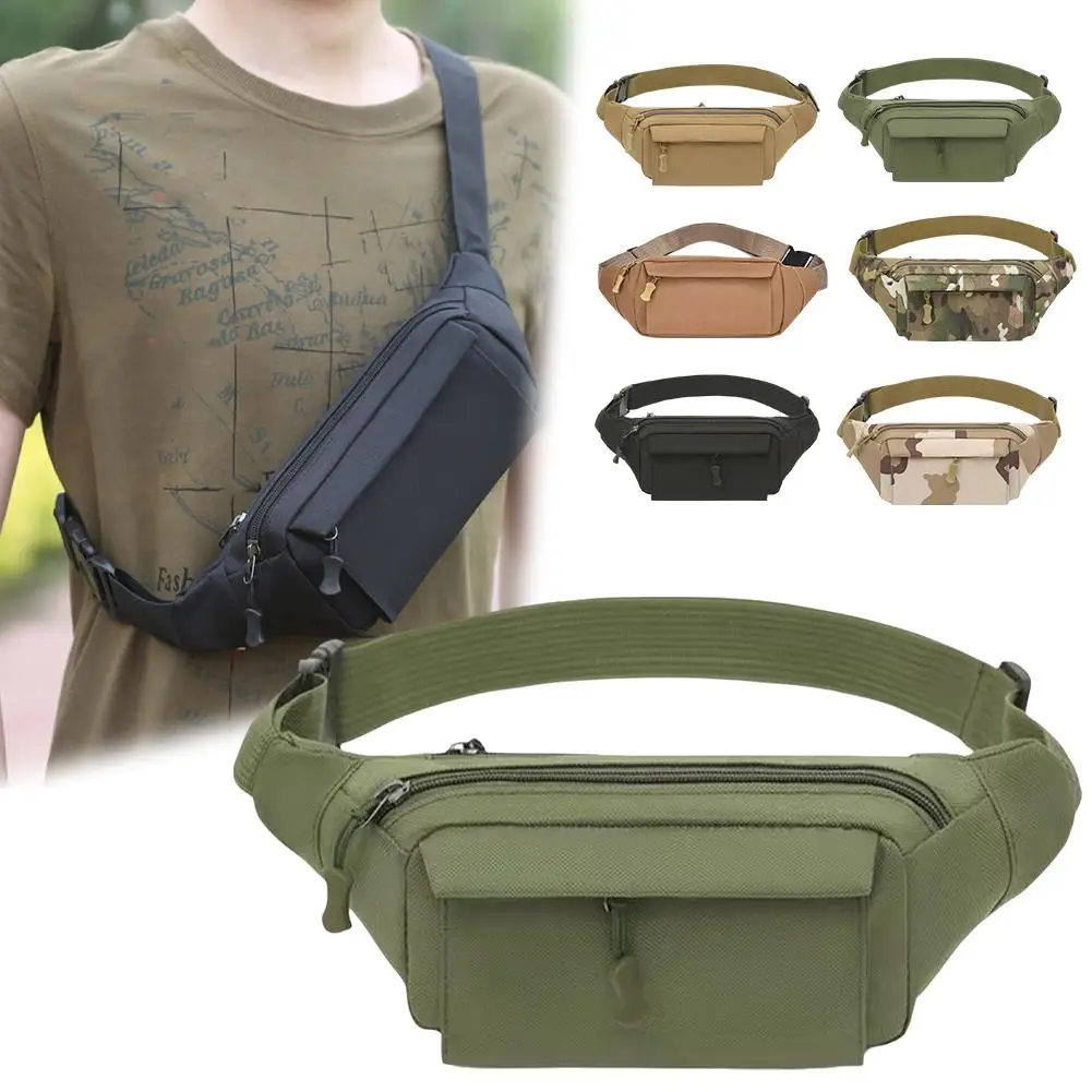 Waterproof Men's Waist Bag Tactical Bag Men's Shoulder Bag Hip Bag Oxford Cloth Abdomen Banana Men's Women Fanny Phone Bag