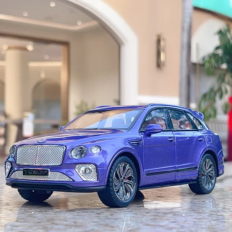 1:24 Bentley Bentayga Hoge Simulatie Diecast Metaallegering Model auto Geluid Licht Trek Collectie Kinderen Speelgoed Geschenken