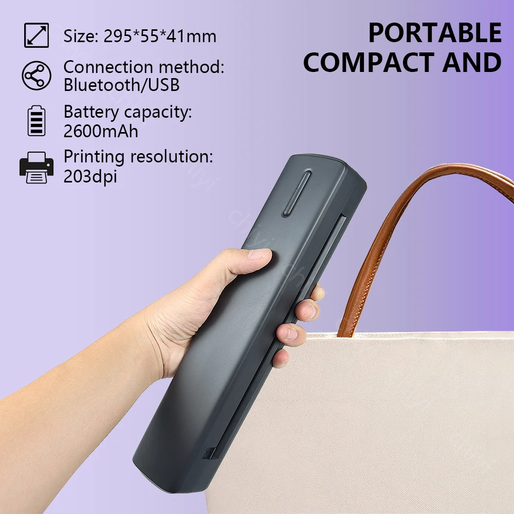Wireless Tattoo Transfer Stencil Printer, C80 Portable A4 thermal printer,Compatible with Phone,iPad & PC