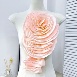 Shoulder Collar Exaggerated3D Big Flower Pleated Flower Cloth Pressed Pleated Craft Flower Diy Clothing Accessories New Style