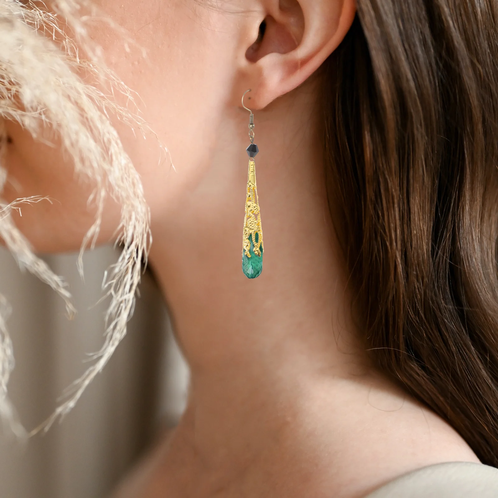 

120pcs Jewelry Making Bead Caps 42mm Conical Metal Gold Color DIY Supplies Spacer Beads Accessories Bracelets Necklaces