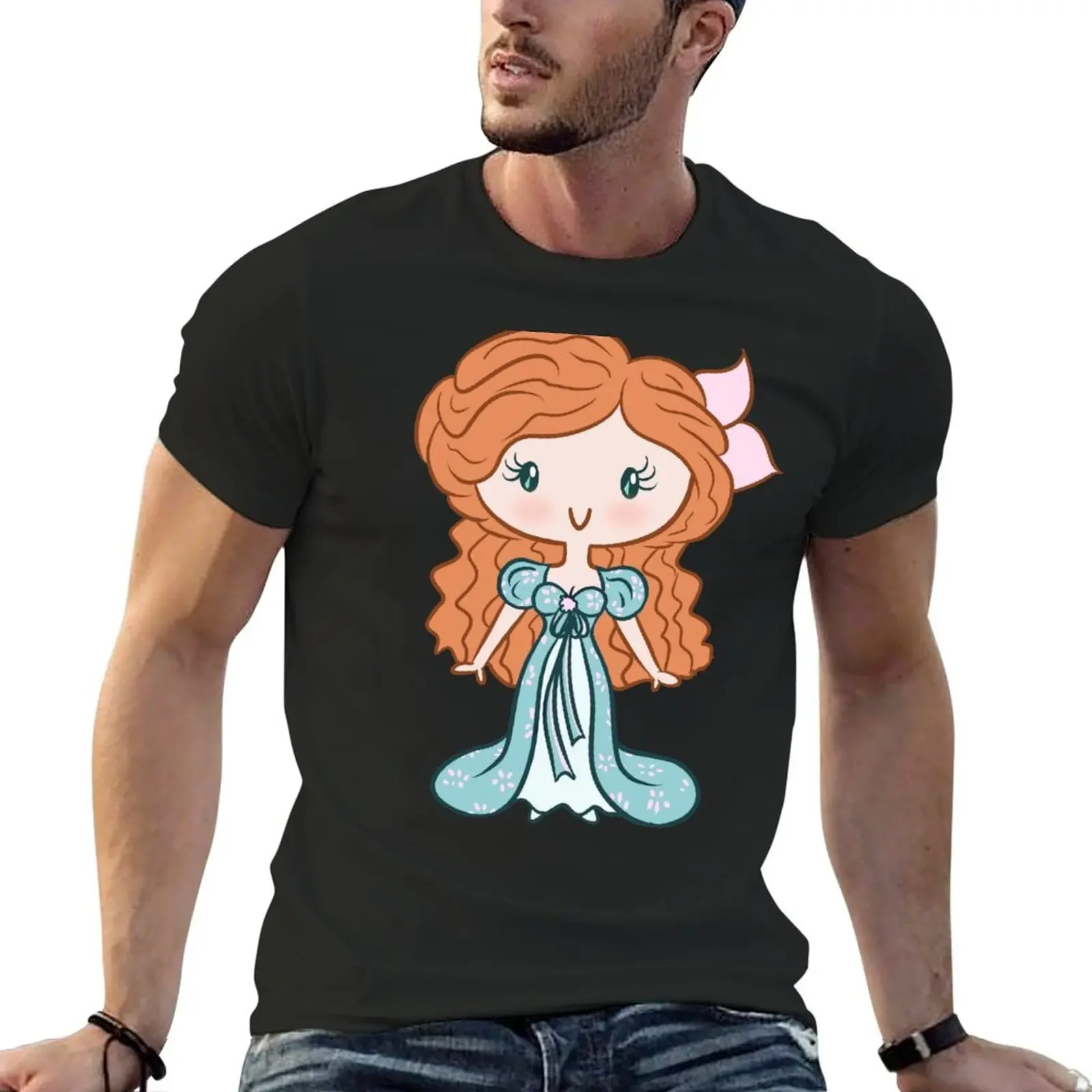 Lil' CutiE - Curtains Princess T-Shirt blacks baggy shirts hippie clothes heavyweights oversized t shirt men