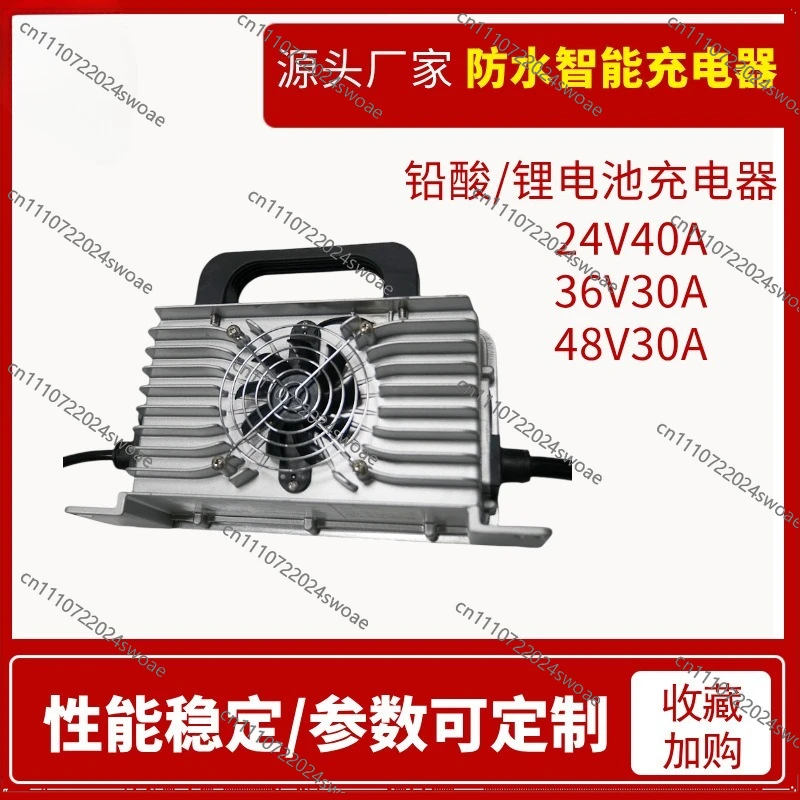 Golf Cart Charger Lithium Iron Phosphate Battery IP65 Waterproof Charger Full Self-stop Support Wide Voltage