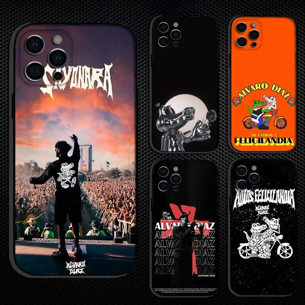 

A-Alvaro D-Diaz Singer Phone Case For iPhone 16,15,14,13,12,11 Plus,Pro Max, Others Soft Black Cover