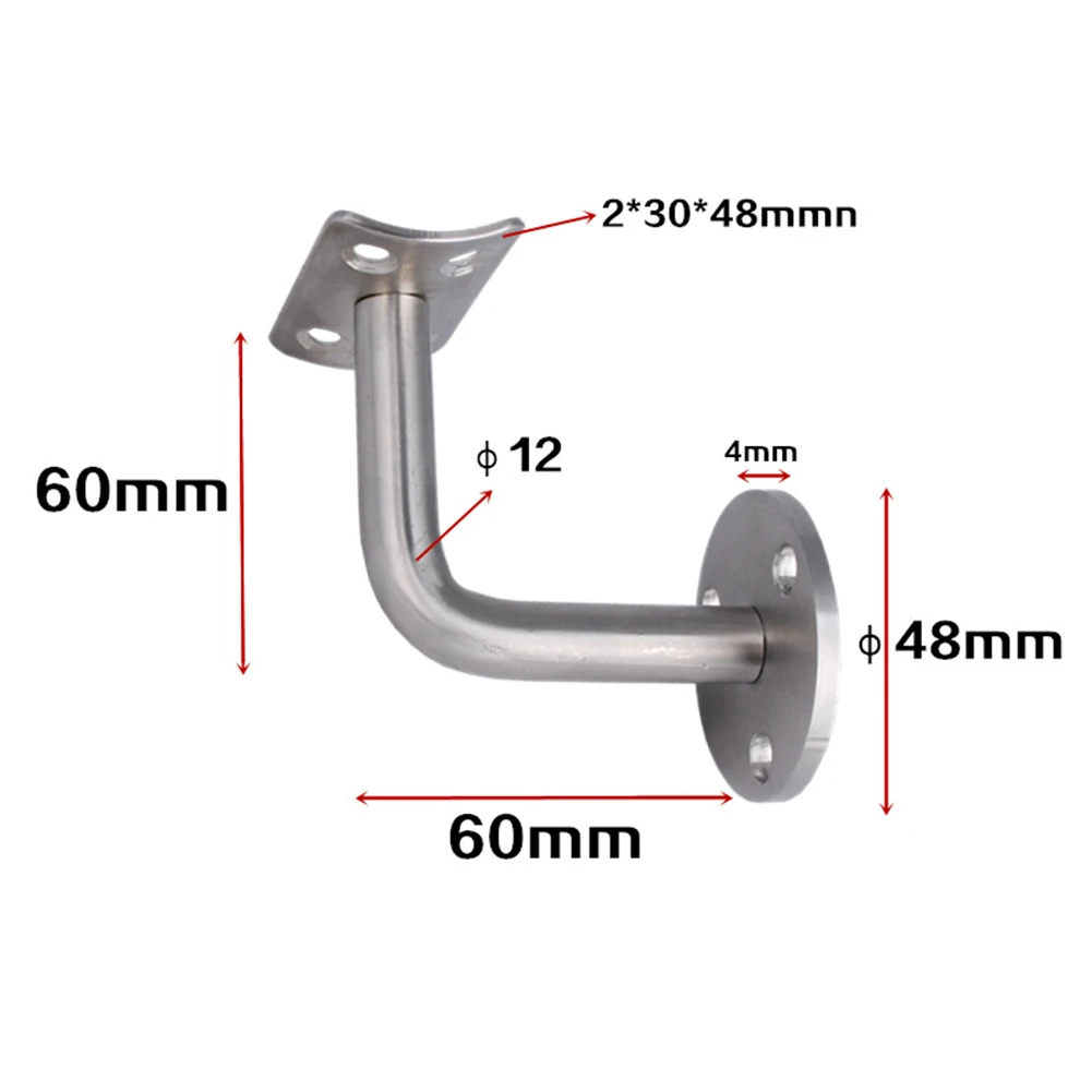 Brackets Stair Handrail Home Mounting Railing Silver Stainless Steel Accessories Balustrade Fixed High Quality