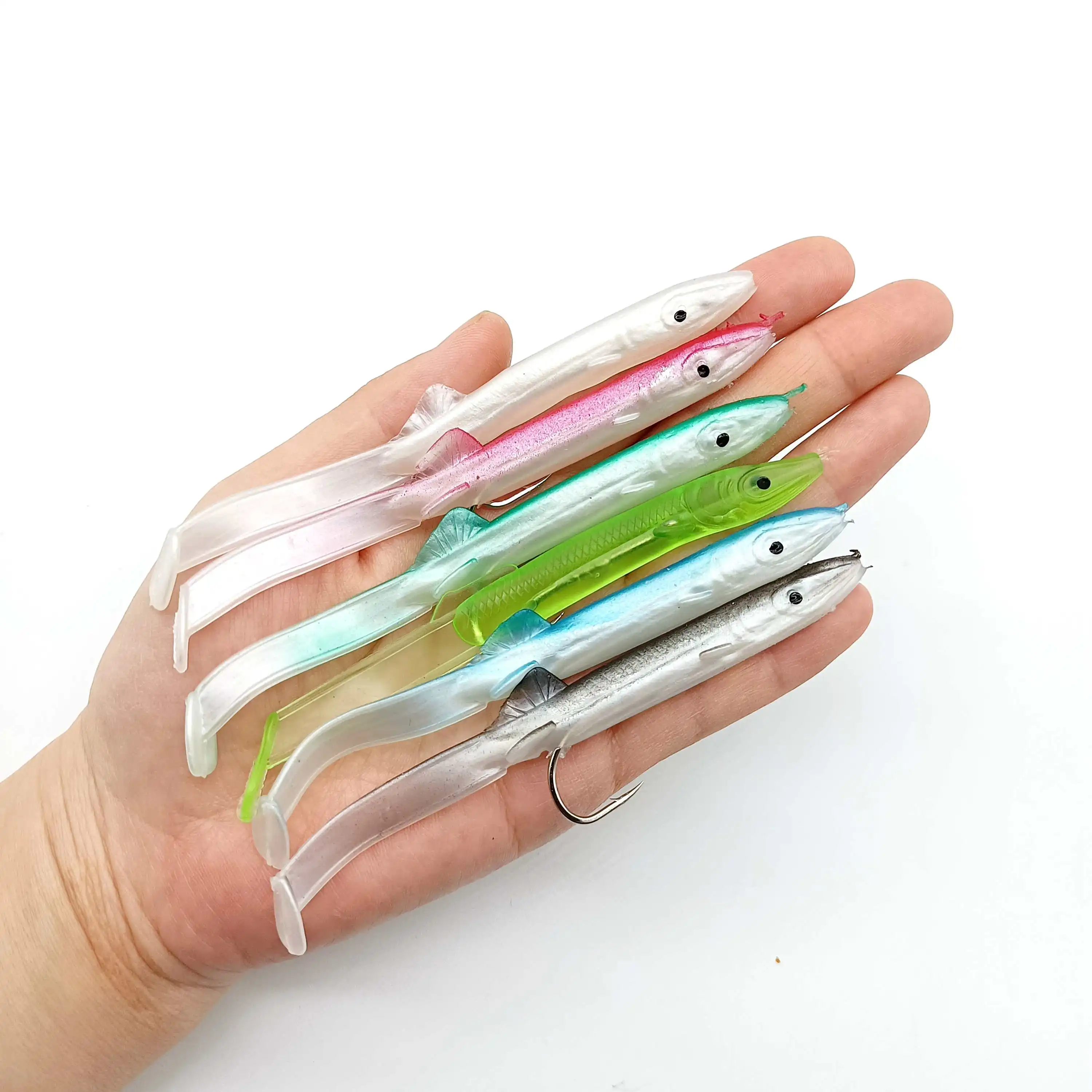 DUODUOYU-Appât en plastique souple pour la pêche en eau salée, leurres artificiels pour anguille, 115mm, 4g, 5 pièces