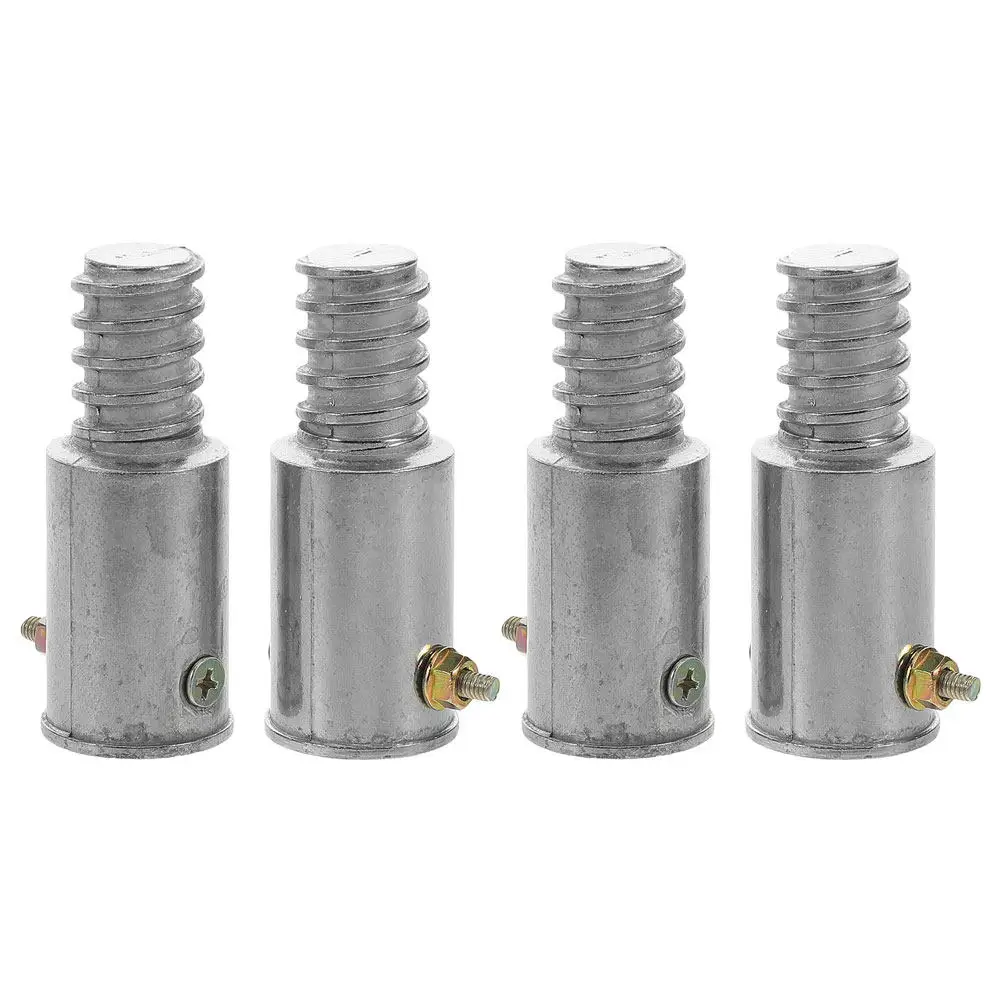 2Set Precision Machined Aluminum Alloy Threaded Pole Adapter Tip 22Mm Secure Fit for Cleaning Tools Broom Mop Brush Handle