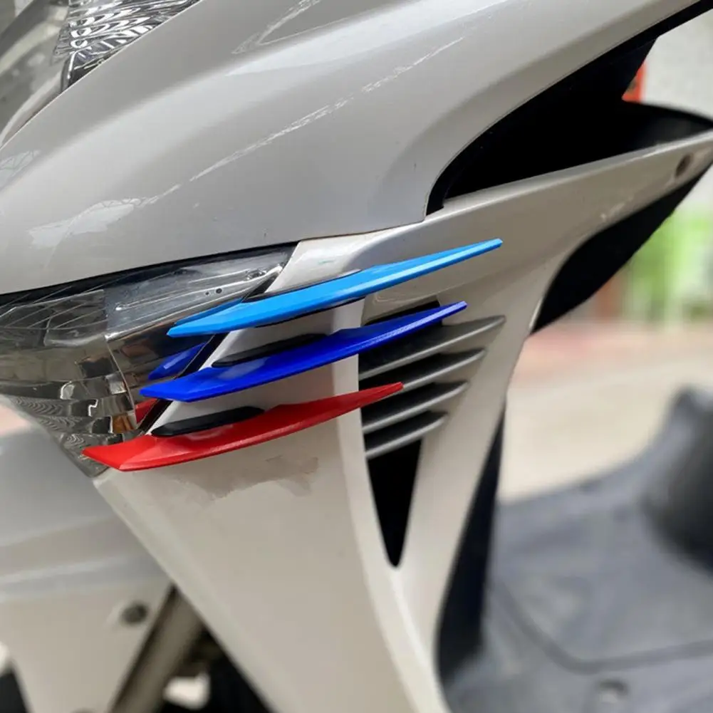 1 Pair 14.2cm Motorcycle Winglet Fixed Wing Spoiler For Motorbike Electric Bikes Stable Motorcycle Wing Attachments For ATVs