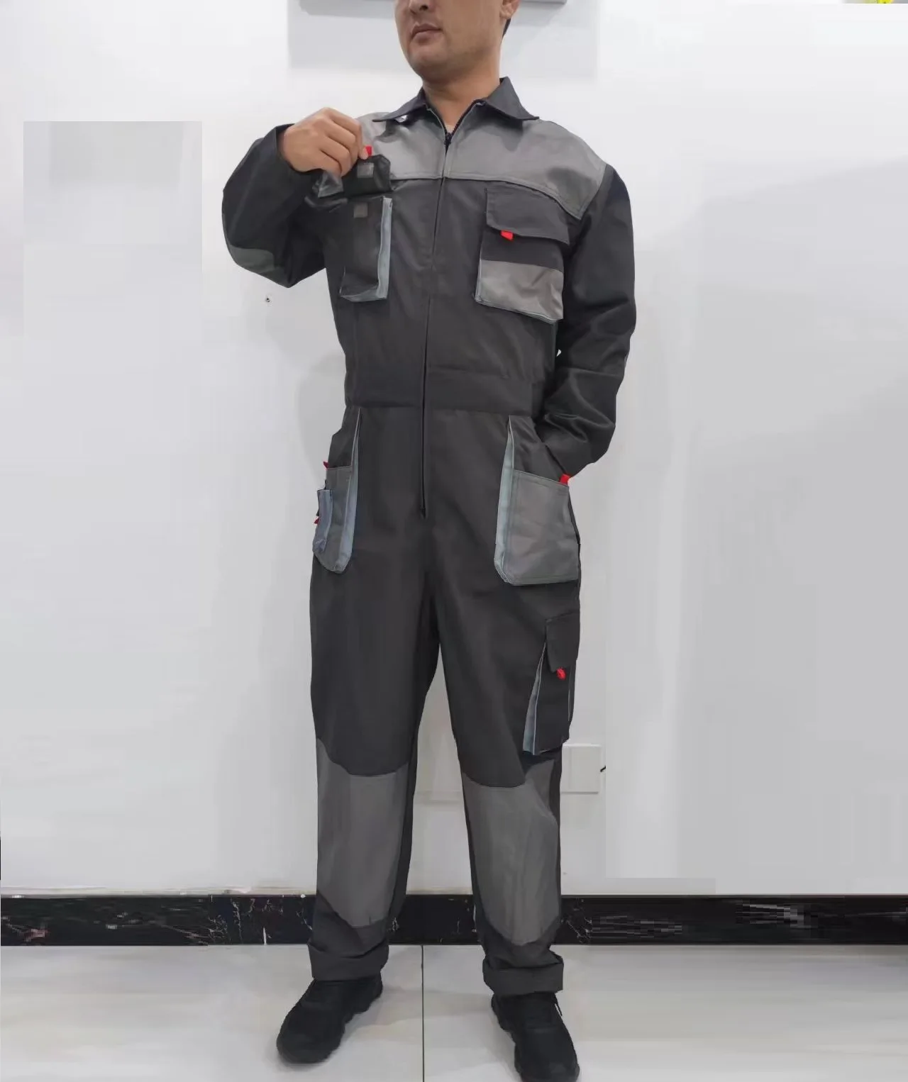 Welding Suits Working Bib Overalls Protective Auto Repair Strap Jumpsuits Durable Tooling Uniform Mechanic Multi-pocket Coverall