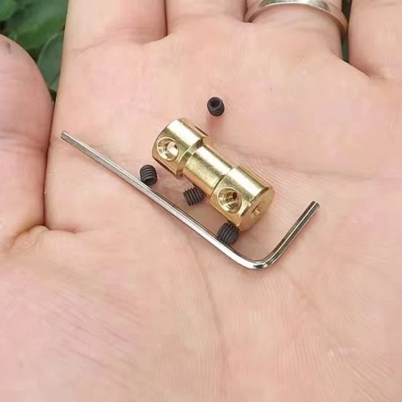 5pc Motor Shaft Coupling Coupler Connector Sleeve Adapter Brass Transmission Joint 2/2.3/3/3.17/4/5/6mm for RC Boat Car Airplane