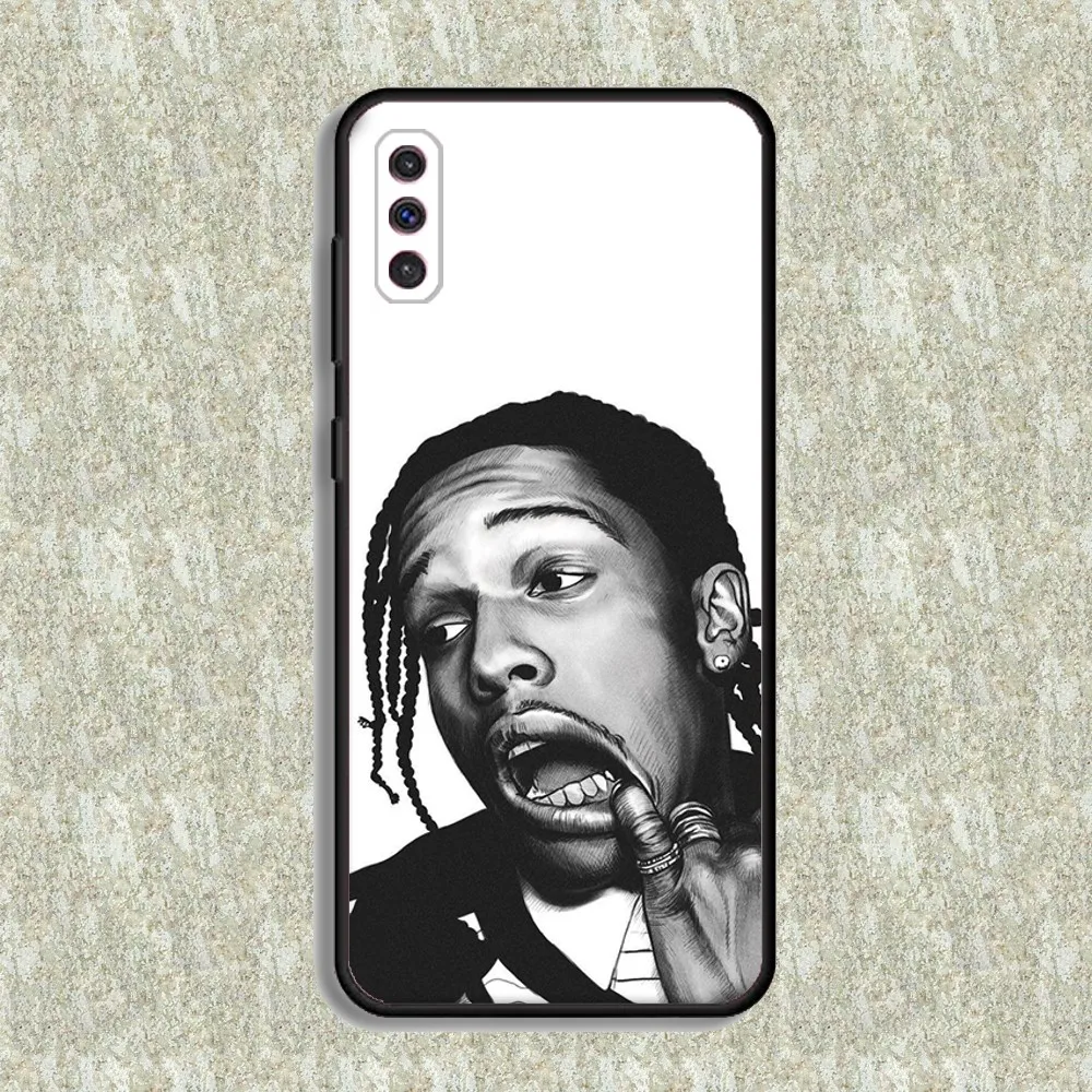 Rapper ASAP Rocky Phone Case For Samsung S23,23,22,30,21,10,9,Note20 Ultra,Lite,Ultra,5G,Plus,FE,Black Soft Case