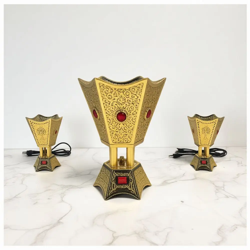 Electric Arabian Oud Burner Metal Bakhoor Stove For Home Fragrance Traditional Middle Eastern Style Aromatherapy Heater