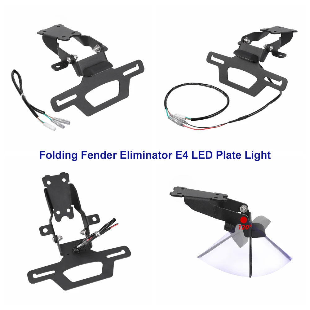 

CBR500R Hidden License Plate Holder For Honda CBR 500R 400R CB 500 500F 2025 Fender Eliminator LED Plate Light With LIndicator