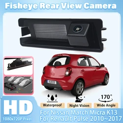 170Degree HD 1080x720P RearView Camera For Nissan March Micra K13 For Renault Pulse 2010~2017 Camera Bracket License Plate Light
