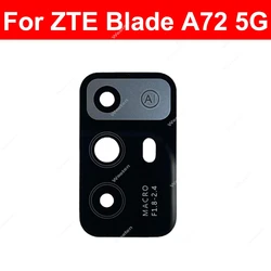 Back Camera Glass Lens For ZTE Blade A72 5G / Voyage 30 Rear Lens Glass with Sticker Replacement Parts