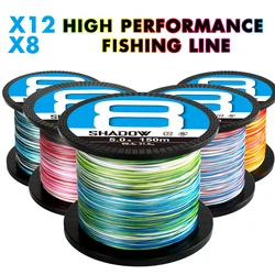 ZUKIBO-Trançado Multifilament PE Linha De Pesca, Super Durável Linha De Pesca, Japão Material, Alta Resistência Linha Principal, 8, 12 Vertentes