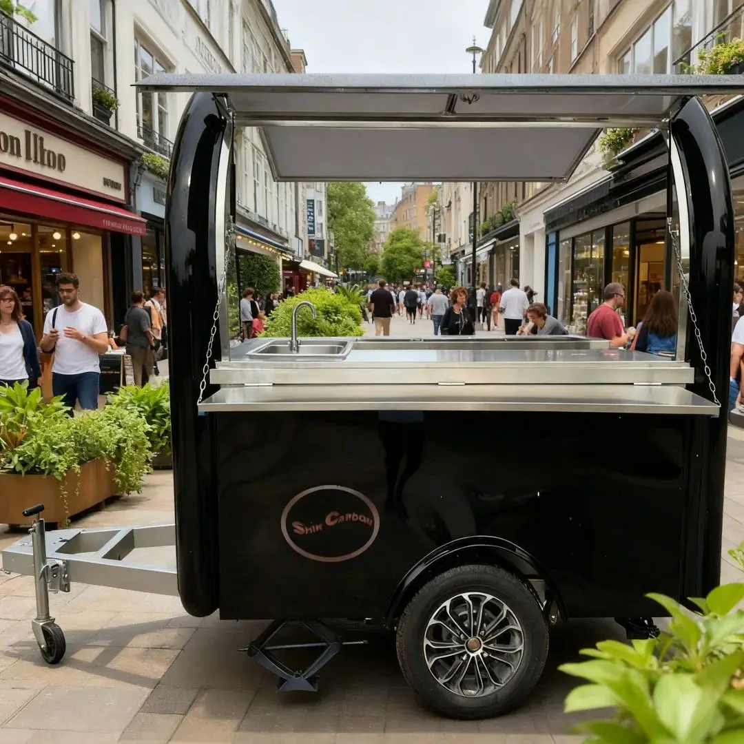 

Mobile Prefabricated Pizza BBQ Food Truck Trailer with Full Kitchen Coffee Kiosk Concession Stand Food Trucks