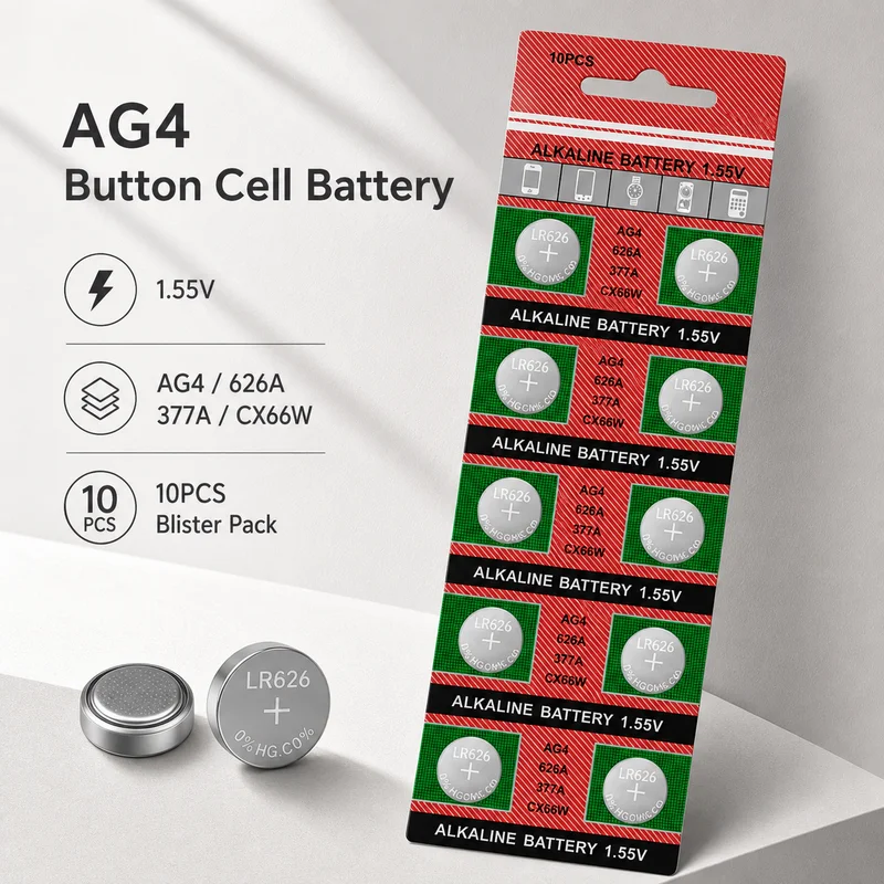 Alkaline Button Cell Battery AG4 377 SR626SW 1.5V 5-50PCS Coin Cell Replacement for Watch Clock Toy LR626 626A 376