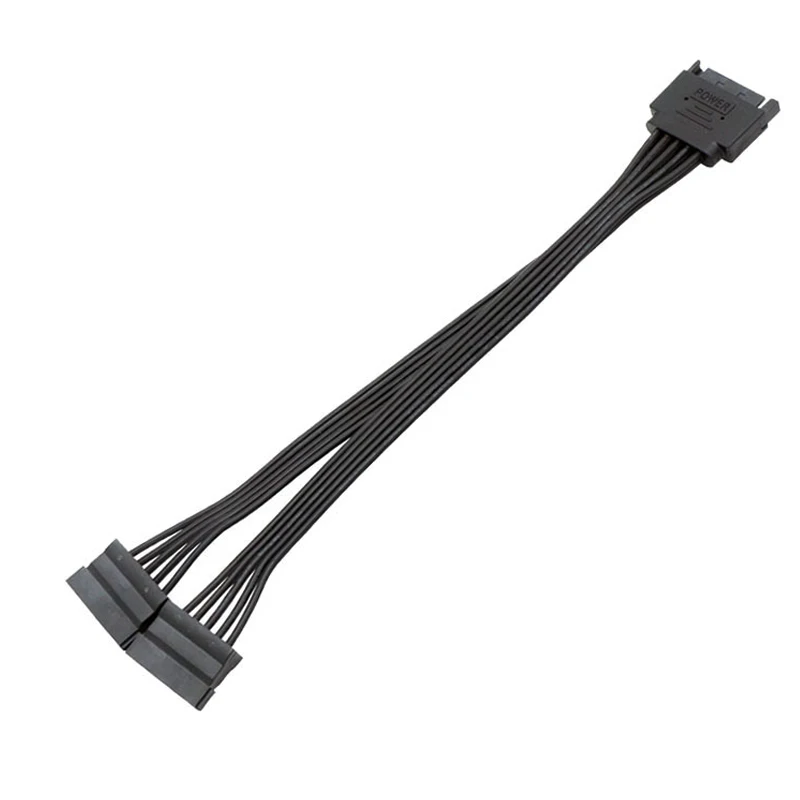 1PCS 20/30CM SATA 15Pin Male to Female Power Extension Cable HDD SSD Power Supply Cable SATA Power Cable for PC 1 to 2 image 4
