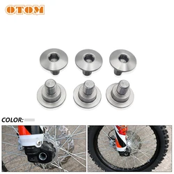 OTOM Front Fork Guard Bolt Screw For HONDA CR125 CRF250R CRF250X CRF450R CRF450X CRF450RX Motorcycle Front Axle Nut Cover Bolts