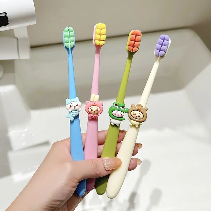 Cartoon Kawaii Toothbrush Cleaning Soft Fur Gum Care Couple’s Style Student Material Safety Easy To Use Good Quality Chiikawa
