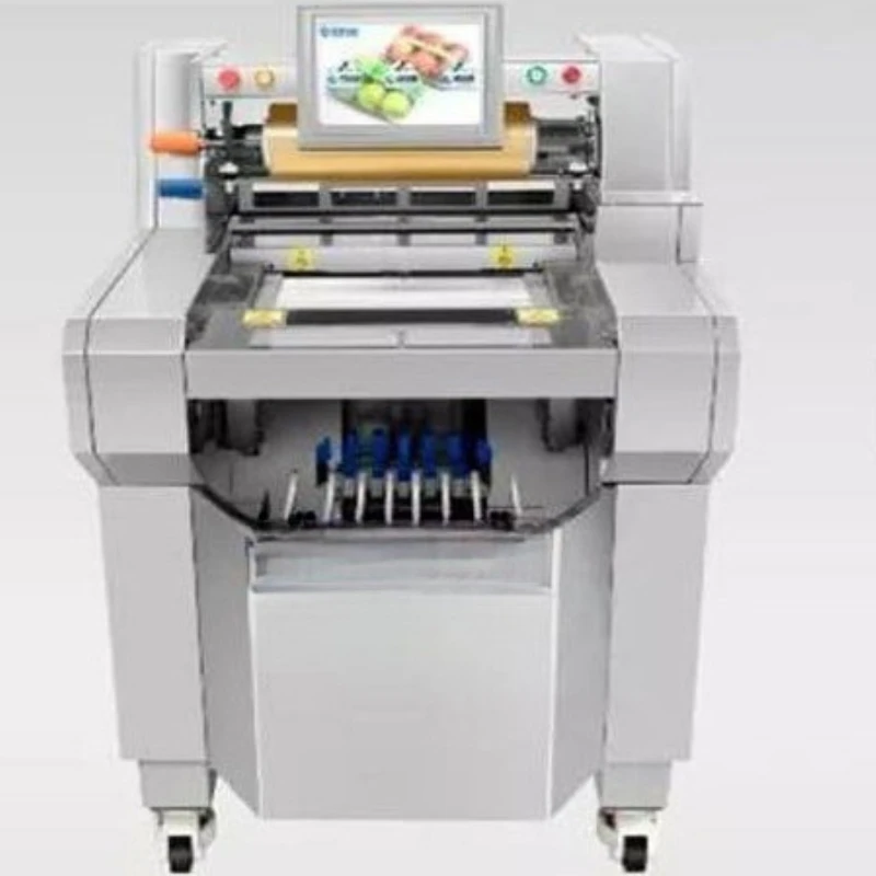

automatic vegetable and fruit plastic wrap packaging machine, plastic wrap packaging