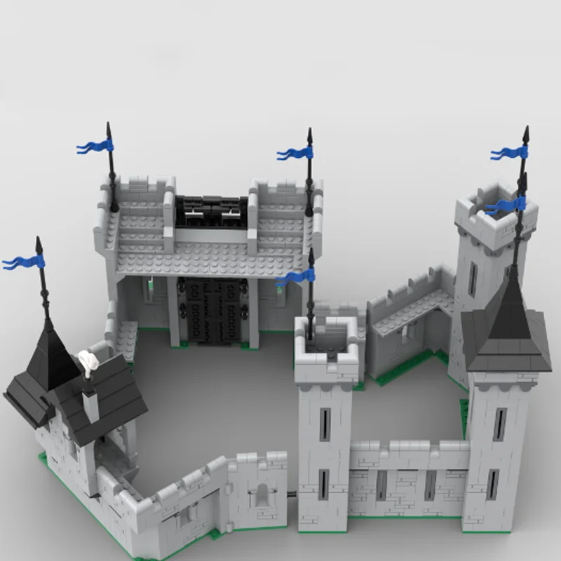 2402-Teile MOC Mittelalterliche Festung Gebäude Festung Modell Architektur Block DIY Kind Montage Ziegel Spielzeug Besondere Geburtstagsgeschenke