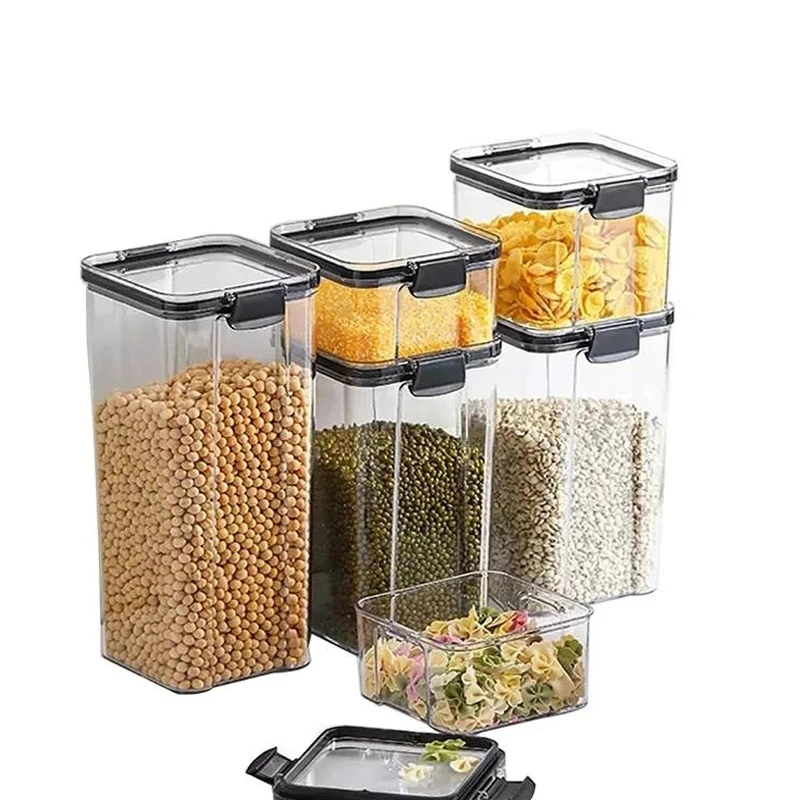

Kitchen Organizers for Pantry Storage Containers Kitchen Fridge Organizer Jars With Lid Plastic Storage Container Spices Boxes