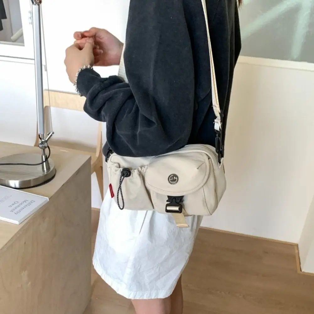 

Portable Solid Color Light Weight Bag Multipocket Adjustable Strap Nylon Cross Body Bag Leisure Casual Women's Handbags Outdoor