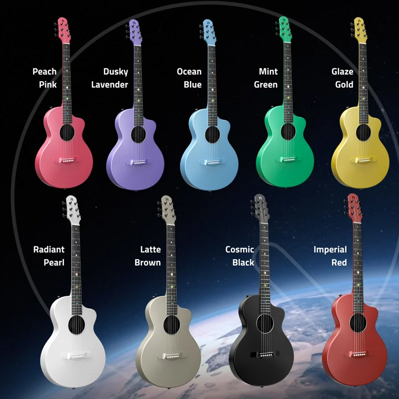 Natasha Solar System Asteroid Carbon Fiber 38-inch Acoustic Guitar
