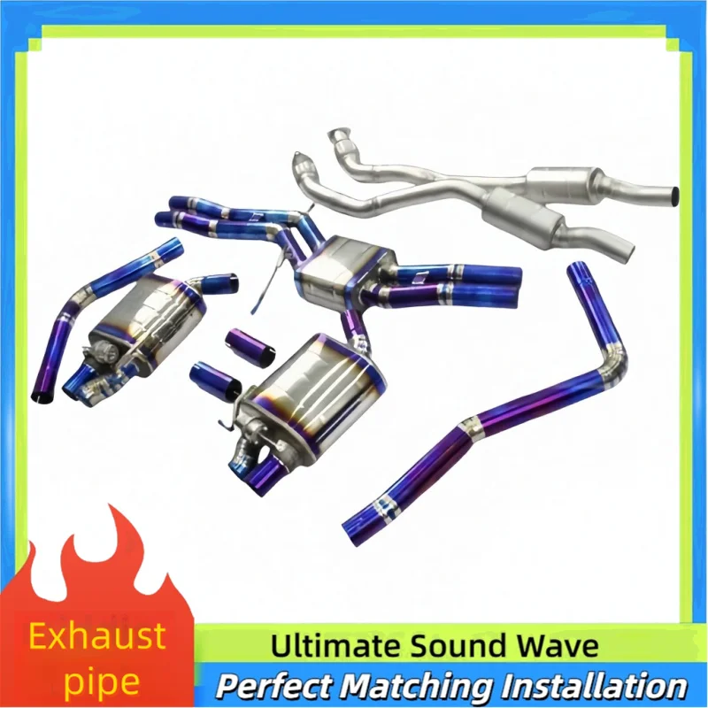 

High Quality Titanium Muffle for Audi RS6 RS7 S6 S7 4.0T 2013-2018 Front Pipe Catback Exhaust Pipe Vacuum Valve Exhaust System