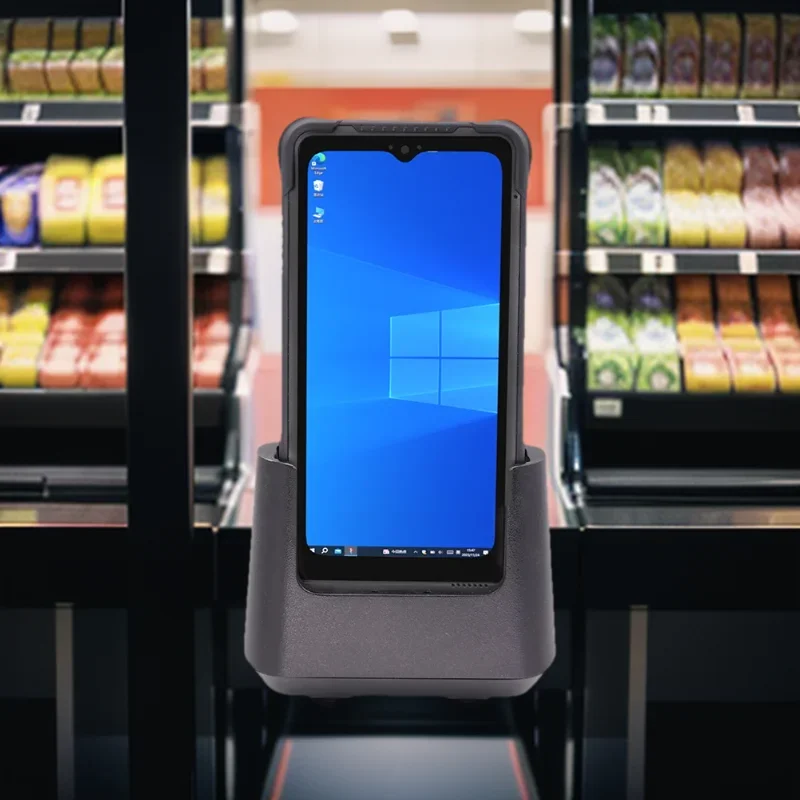 

6,5-дюймовый прочный портативный КПК с ОС Windows, 4 ГБ ОЗУ, 128 ГБ ПЗУ, сканер штрих-кода, подставка для сбора данных, терминал I61J