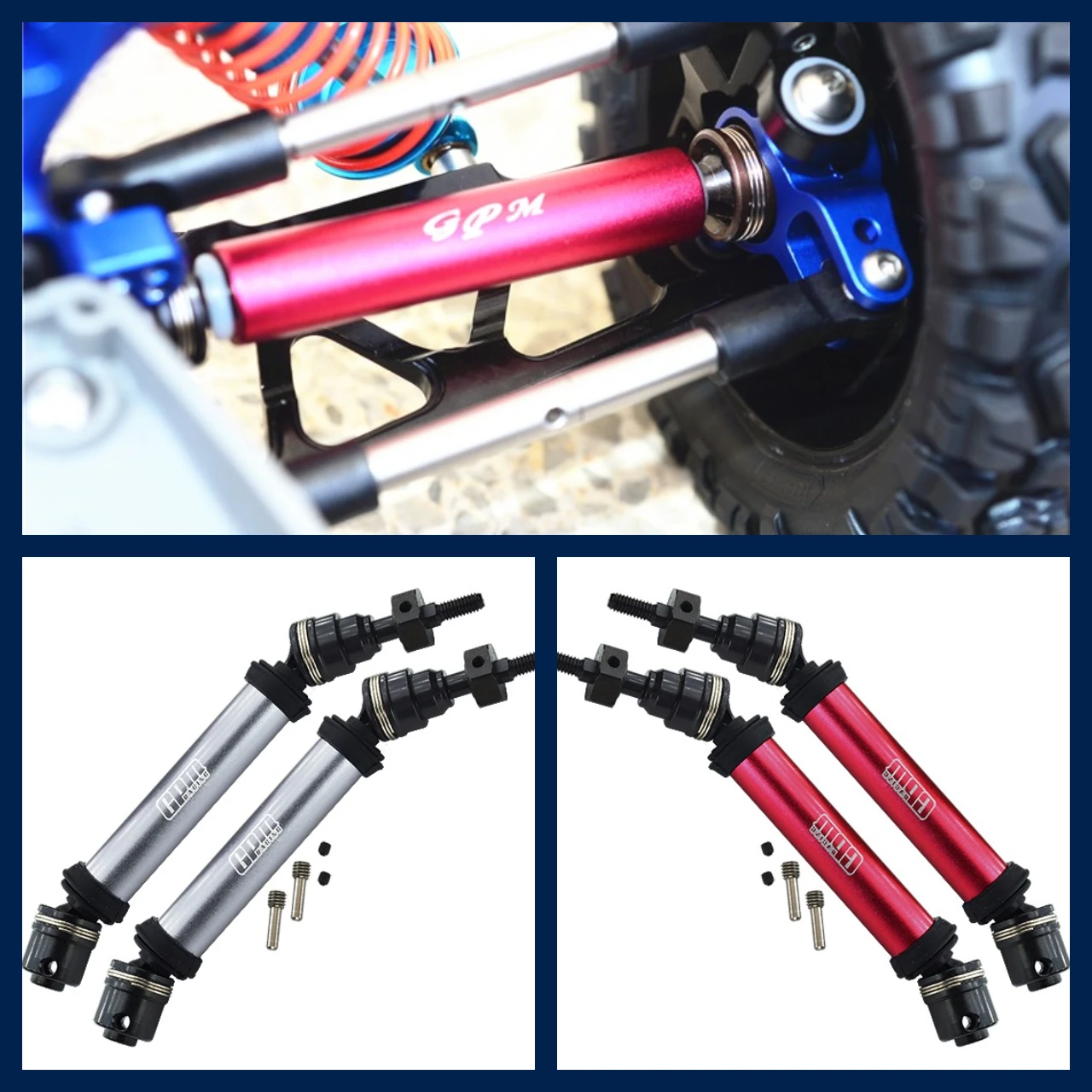 GPM Harden Steel #45 Front Axle W. Alloy Body TRAXXAS 1/10 Rustler 4X4 Vxl, Hoss 4X4 Vxl 3S