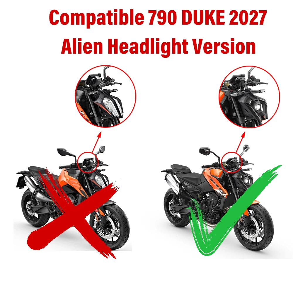 Motorcycle Windshield Windscreen For DUKE790 790Duke 790 Duke 2027 Flyscreen Wind Deflector Fairing Airflow Guard Accessories