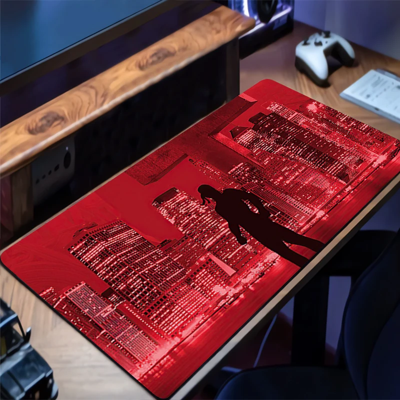 アニメ HD プリントマウスパッド M-marvel D-daredevil ゲーミングマウスパッドコンピュータデスクマウスマットゲーマーアクセサリー滑り止めキーボードパッド