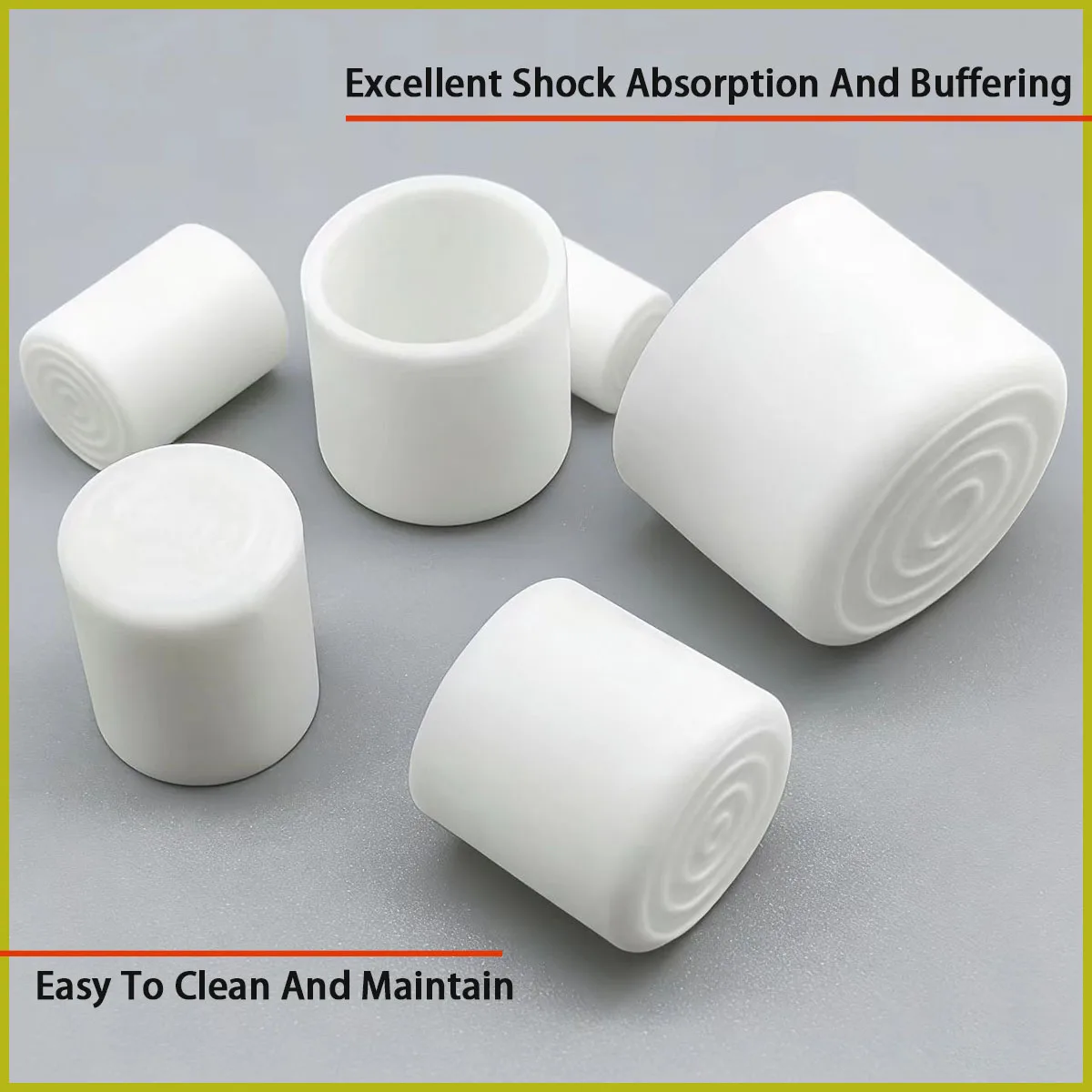 A White PVC Soft Rubber Protective Cover with a Diameter of 10-50mm Is Used for Hardware Fittings, Cables, Furniture Feet, Etc image 6