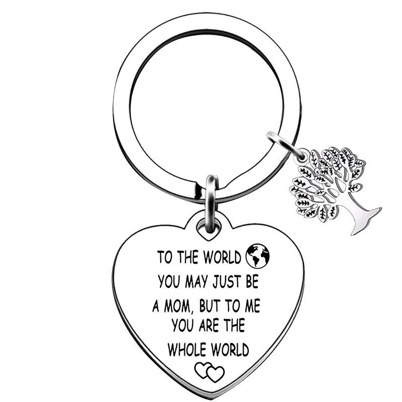 Mother Keychain Mommy Birthday Gift Key Rings To The World You May Just Be A Mom