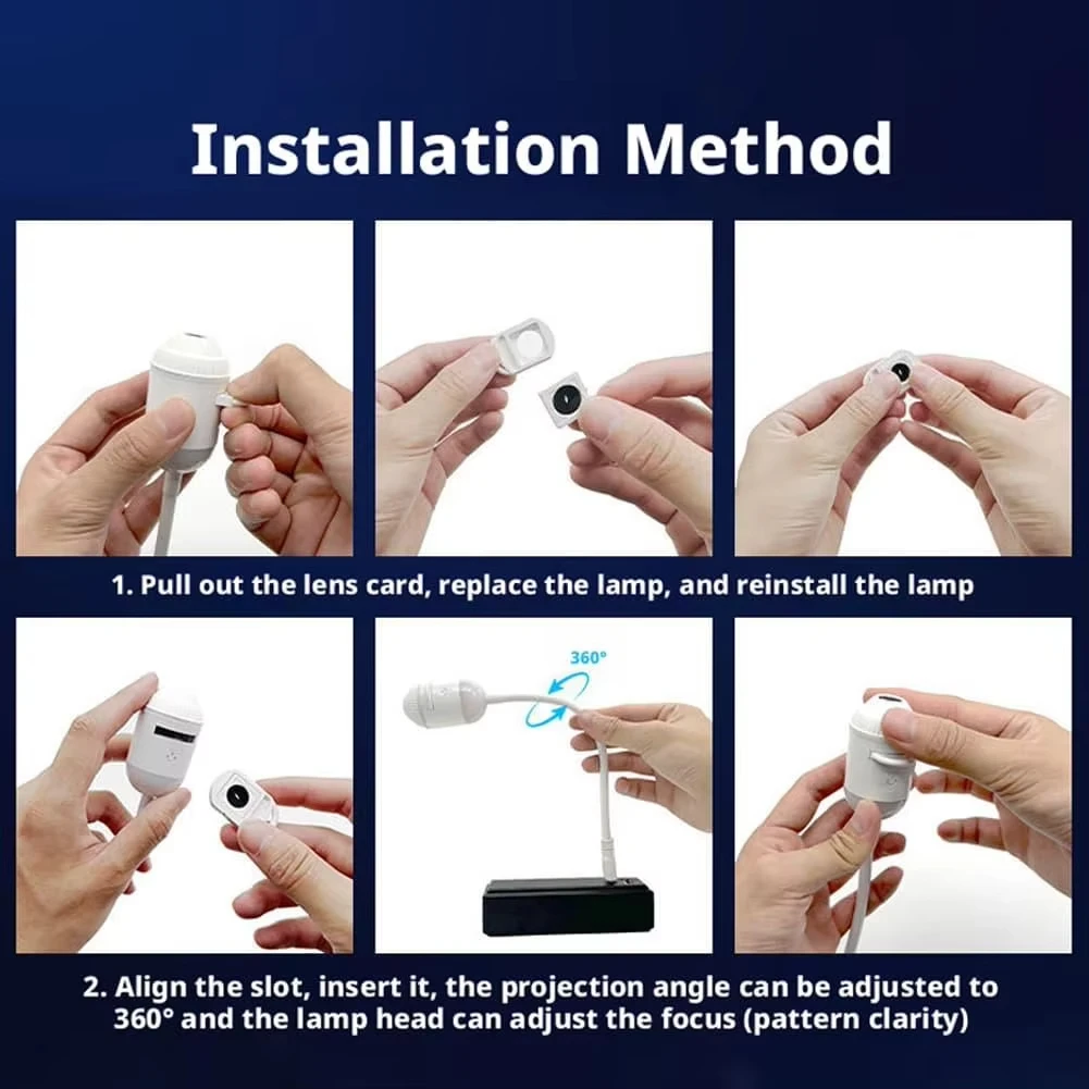 2-in-1 Night Light And Star Projector USB Starry Sky Projector Lamp with Clear Image Adjustable Brightness Touch Control Lamp
