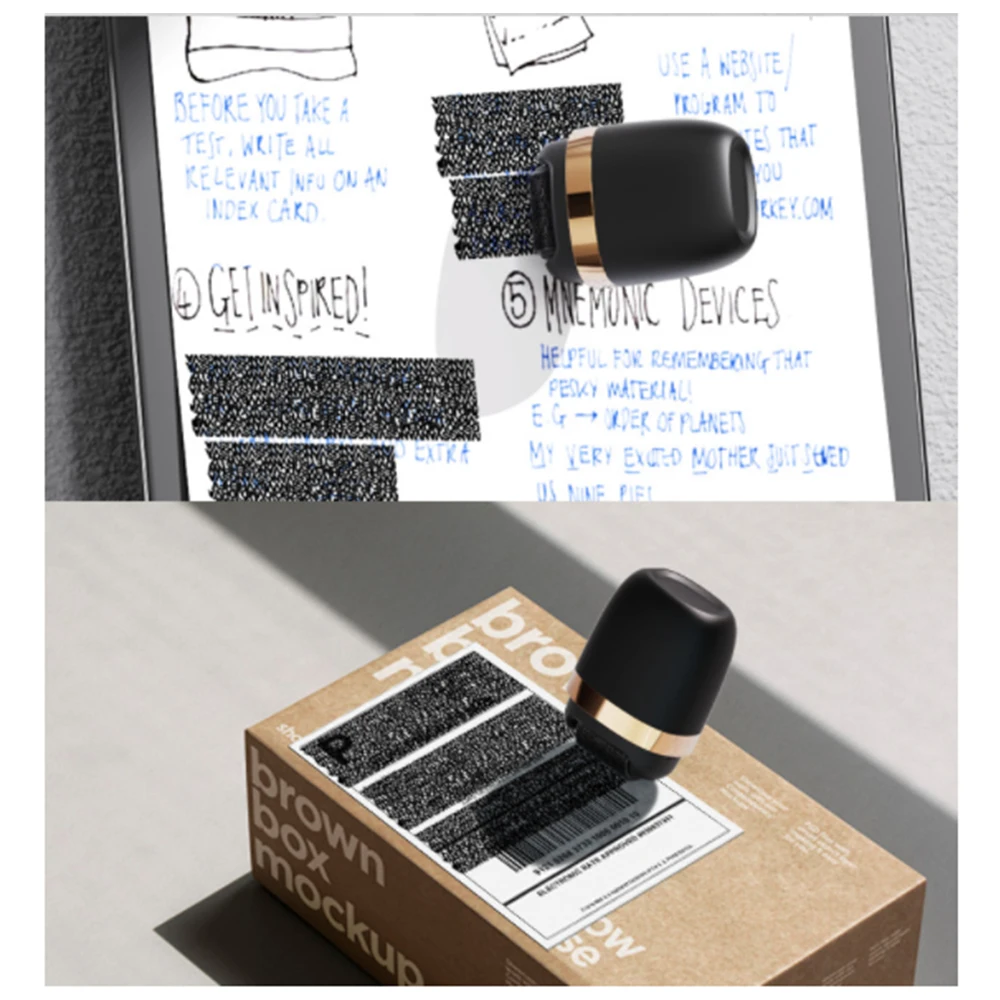 Rodillo de tinta Protector de identificación, protección amplia contra robo de identidad, sello de firma confidencial para privacidad de datos, 21mm de ancho de desplazamiento