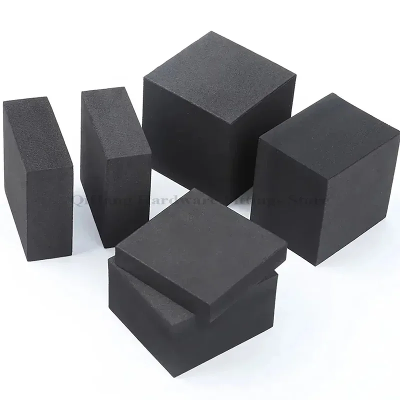 Black Rubber Sheet Block Thk 5-100mm W20-200mm L50-220mm Damping Gasket Shock-Absorbing Pad 1pcs