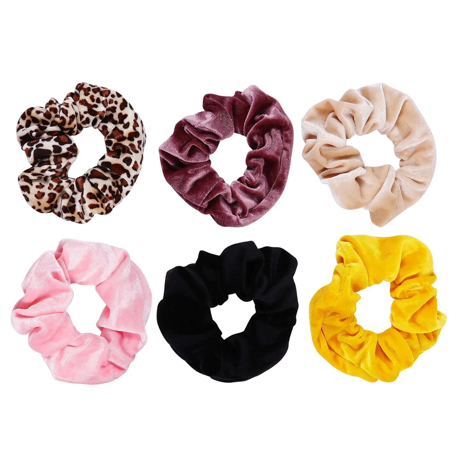 

6Pcs Silk Fabric Hair Scrunchies Comfortable Elastic Oversize Hair Ties for Women Girls Ponytail Makeup Accessory