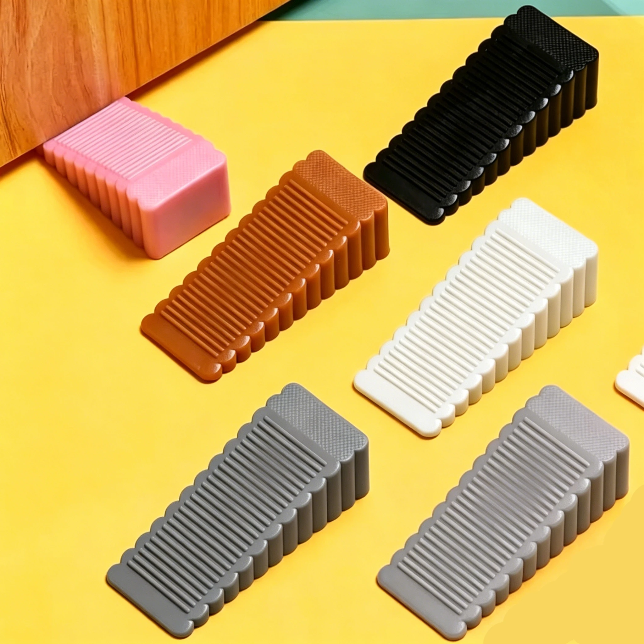 

Safety Silicone Door Stop Block Wedge Home Office Rear Retainer Anti collision Floor Wall Protector Heavy Duty