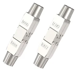 Tool-free RJ45 Couple shielded Tool less Ethernet Cable Ethernet Cable Extender PoE +for Cat6A Cat 7 Network Cables
