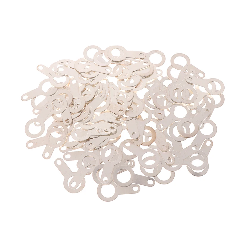 100 قطعة نحاس مطلي بالفضة محطة لحام برأس واحد M2.2/2.7/3.2-M10.2 غسالة لحام دائرية ورقة لحام العروة #6