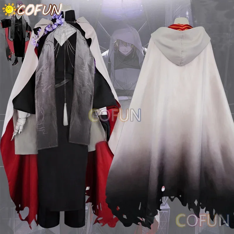 أزياء COFUN NIJISANJI Vtuber Fushimi Gaku التأثيرية أزياء كاناكانا التأثيرية للهالوين ملابس رجالية أقفال قوس