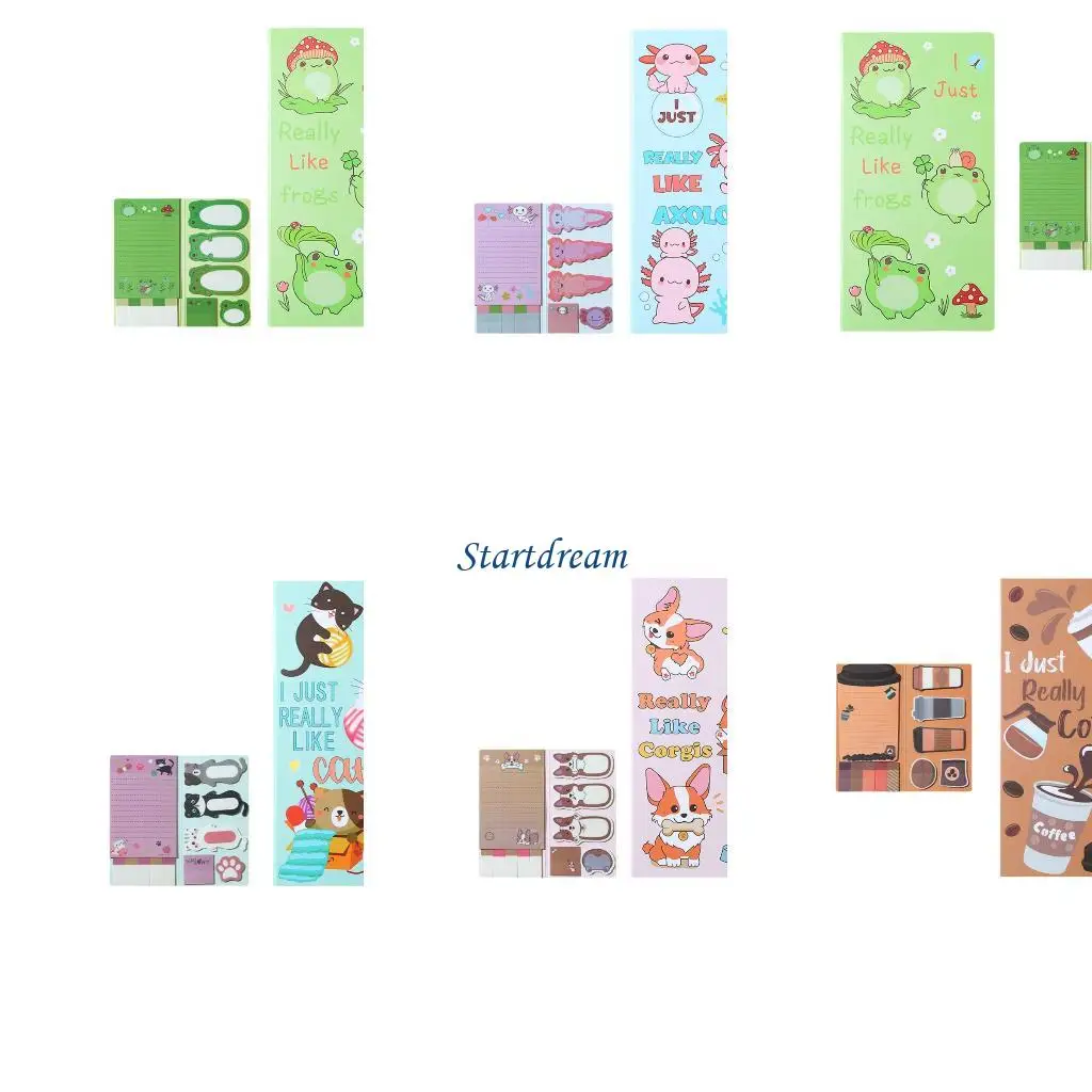 Cartoon Animal Stickier Note Set Adhesive Memos Pad Note Pad School Supplies K92C
