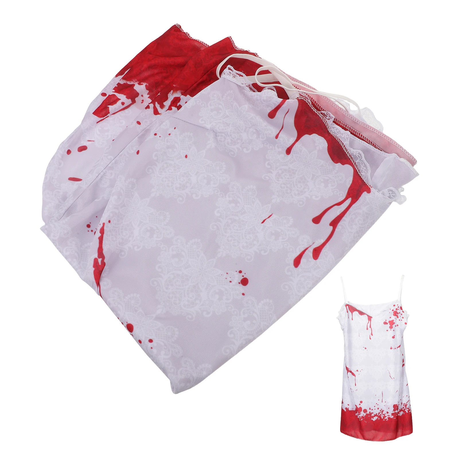 

Ghost Bride Costume Dead for Wedding Geisterbraut-brautkleid Cloth Accessories