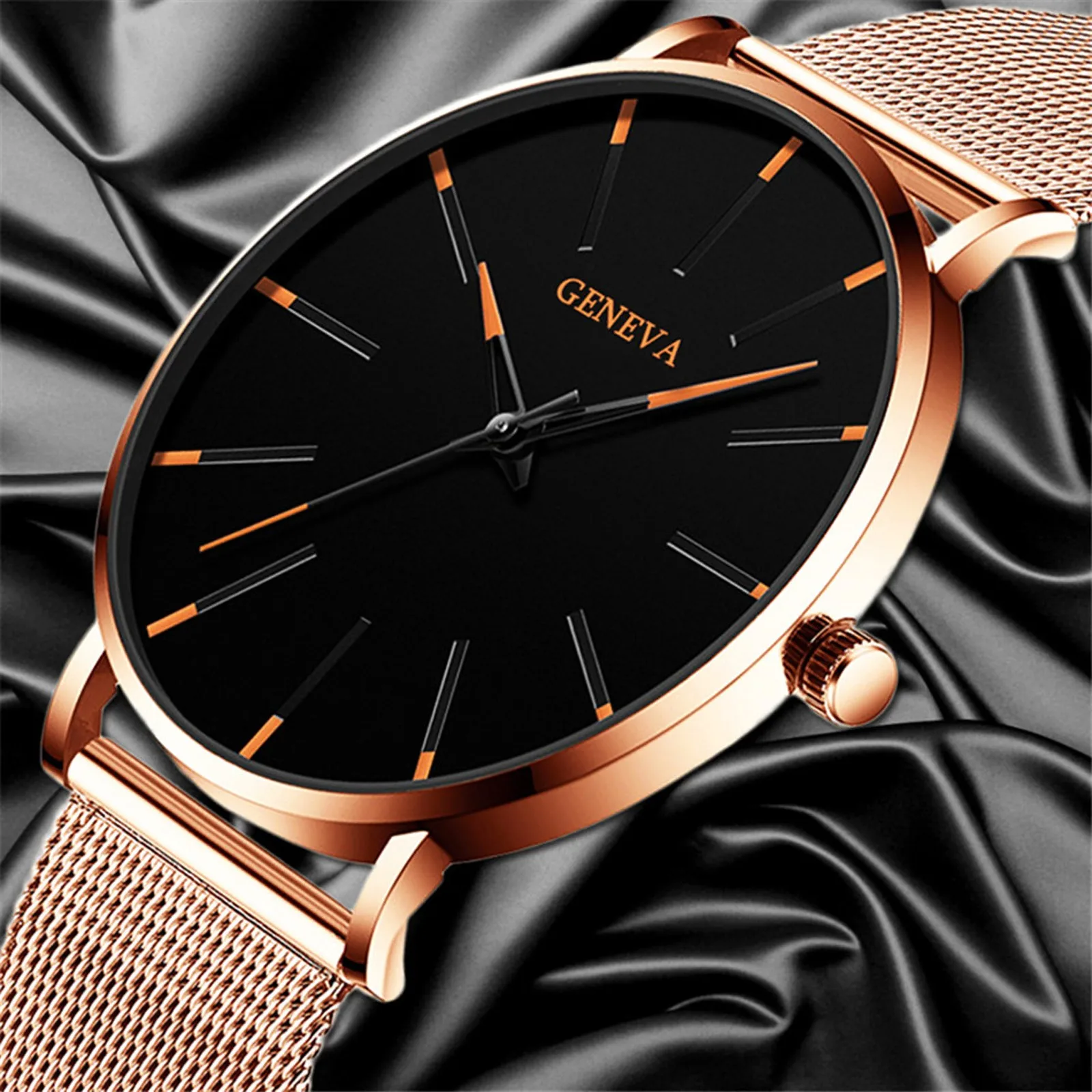 Men\'s Watches High-end Fashion Ultra Thin Watches Business Stainless Steel Mesh Quartz Watch Relogio Masculino 2023 Dropshipping