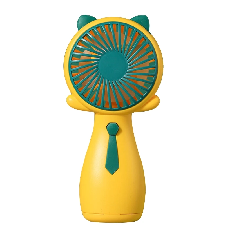 귀여운 미니 책상 선풍기, 핸드헬드 USB 냉각 팬, 만화 조용한 개인 선풍기, 드롭 배송