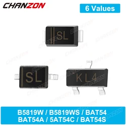 B5819W B5819WS BAT54 BAT54A BAT54C BAT54S SMD Schottky Barrier Rectifier Diode Marking SL KL1 KL2 KL3 KL4 200mA 1A 30V 40V